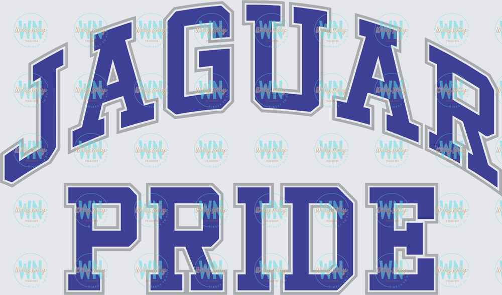 Jaguar Pride (blue and grey arched)-Ready to Press DTF Transfer