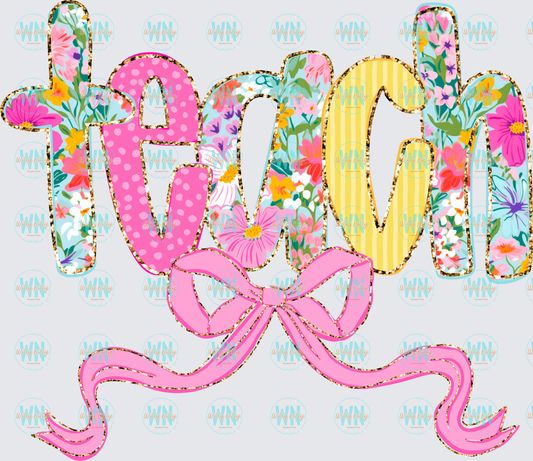Teach (floral)-Ready to Press DTF Transfer