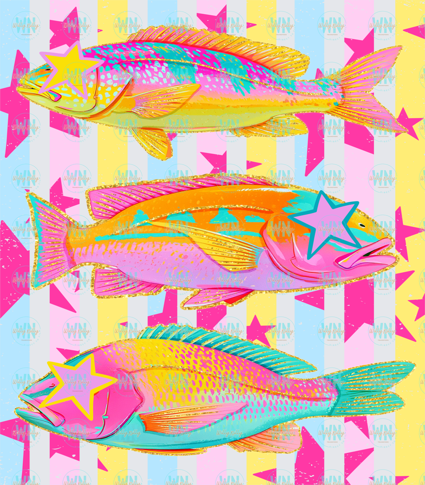 Three Summer Fish-Ready to Press DTF Transfer