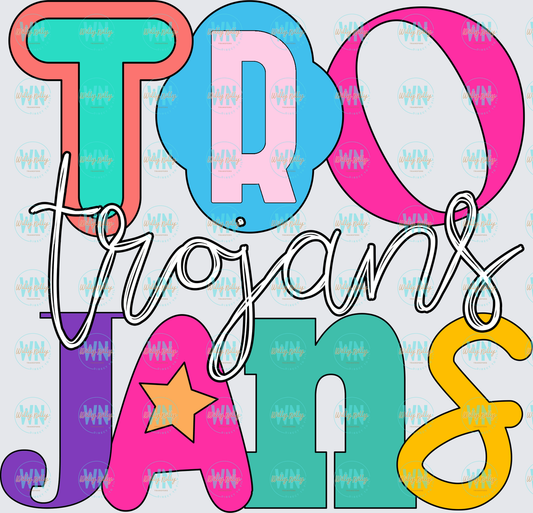 Trojans (funky and fun)-Ready to Press DTF Transfer