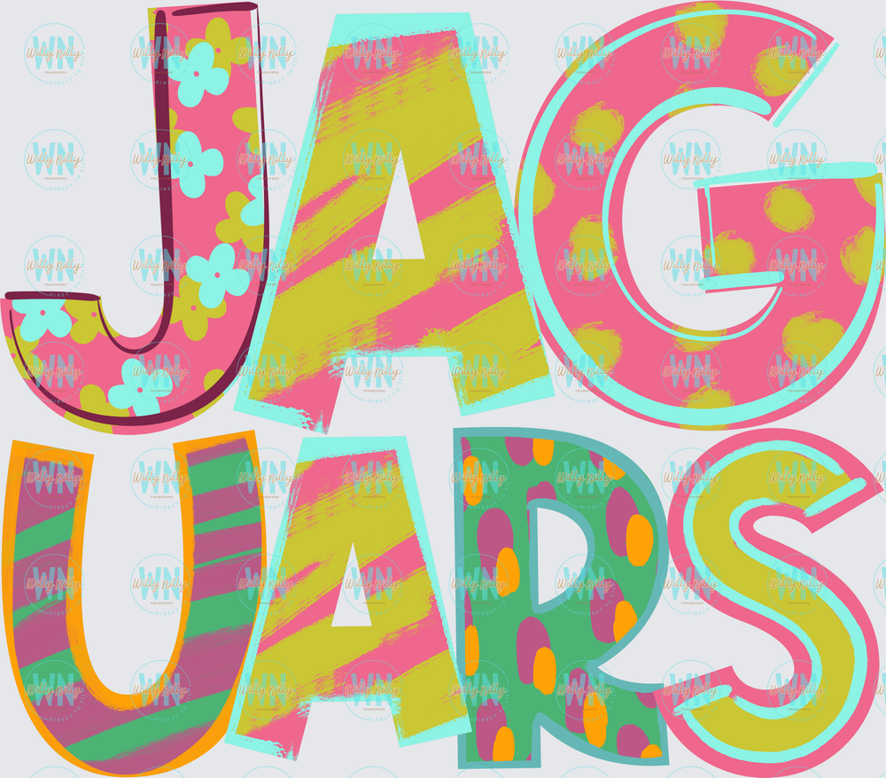 Colorful Jaguars-Ready to Press DTF Transfer