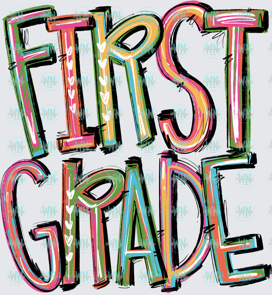 First Grade  (pixie font)-Ready to Press DTF Transfer
