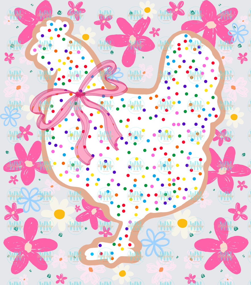 Floral chicken
