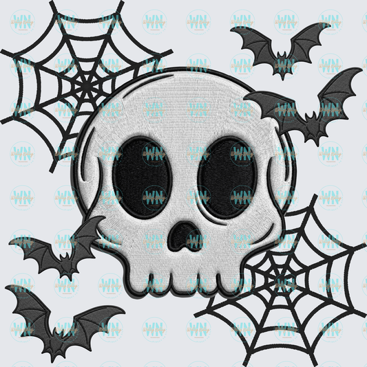 Skull and Cobwebs-Ready to Press DTF Transfer