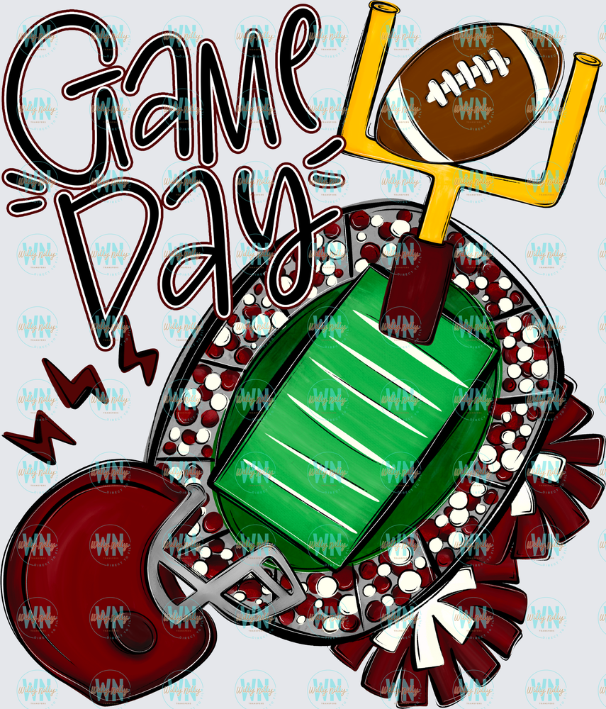 Game Day (maroon)-Ready to Press DTF Transfer