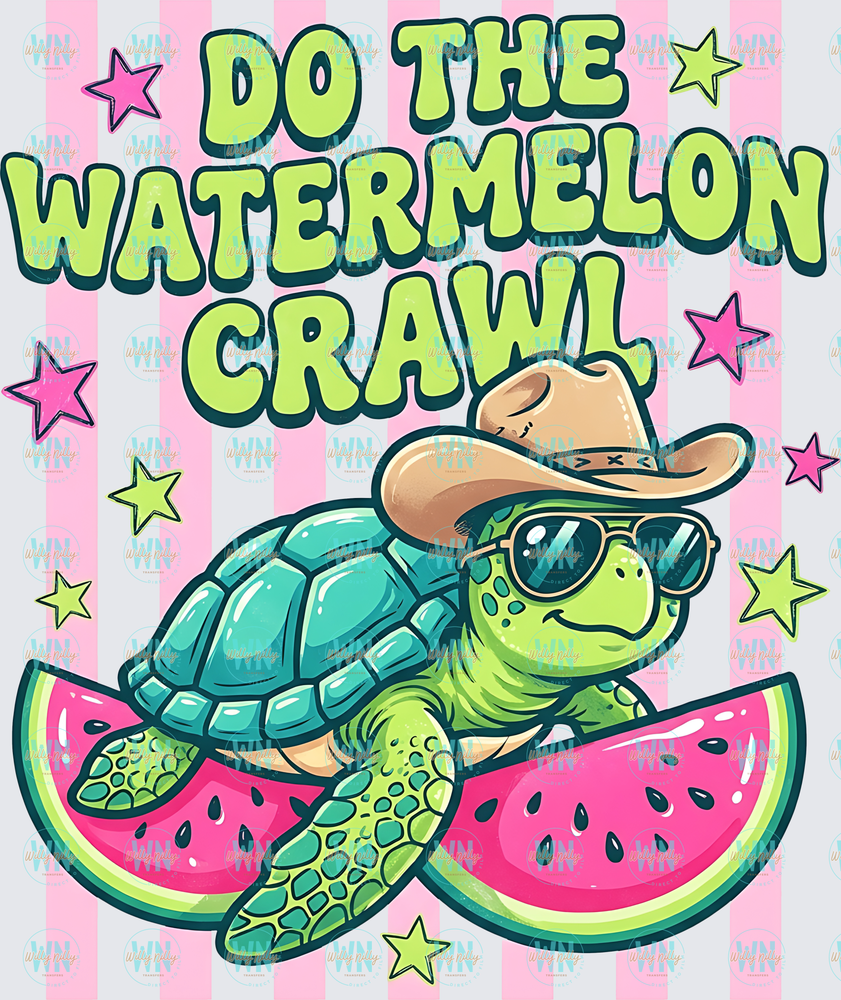 Do the Watermelon Crawl-Ready to Press DTF Transfer