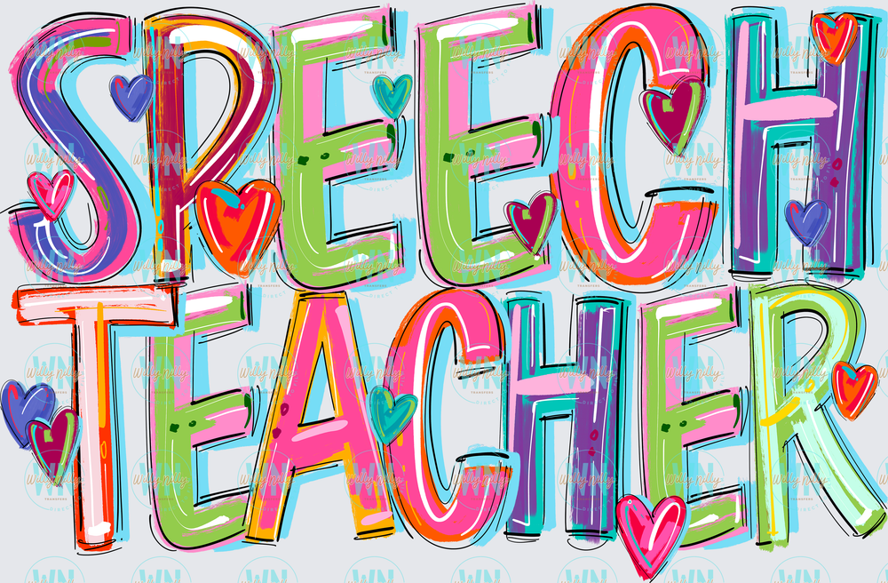 Speech Teacher-Ready to Press DTF Transfer
