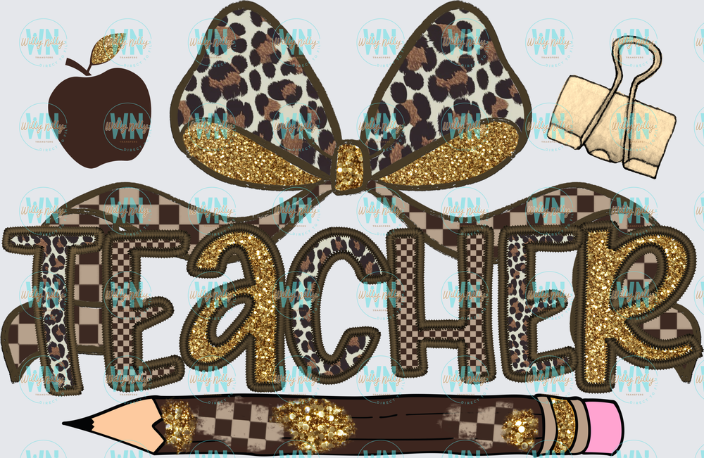 Teacher (cheetah print)-Ready to Press DTF Transfer
