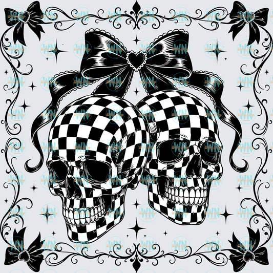 Plaid Skulls-Ready to Press DTF Transfer