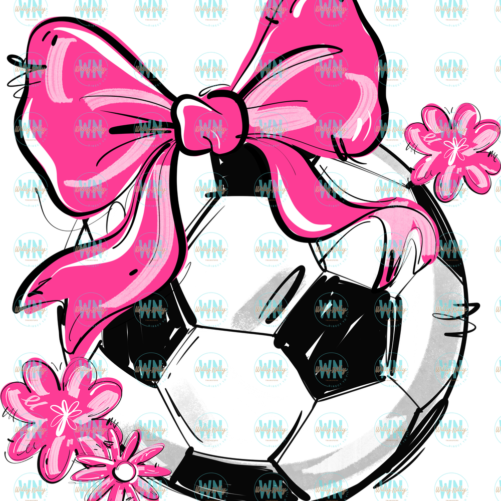 SOCCER BOW WITH FLOWERS