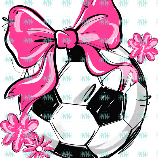 SOCCER BOW WITH FLOWERS