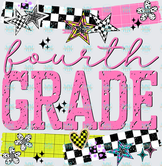 Fourth Grade (stars)-Ready to Press DTF Transfer