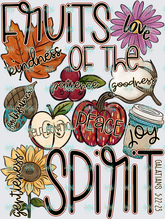 Fruits of the Spirit-Ready to Press DTF Transfer