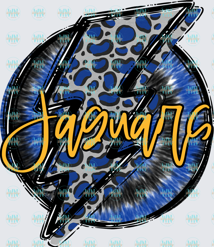Jaguars (blue bolt)-Ready to Press DTF Transfer