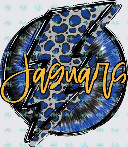 Jaguars (blue bolt)-Ready to Press DTF Transfer