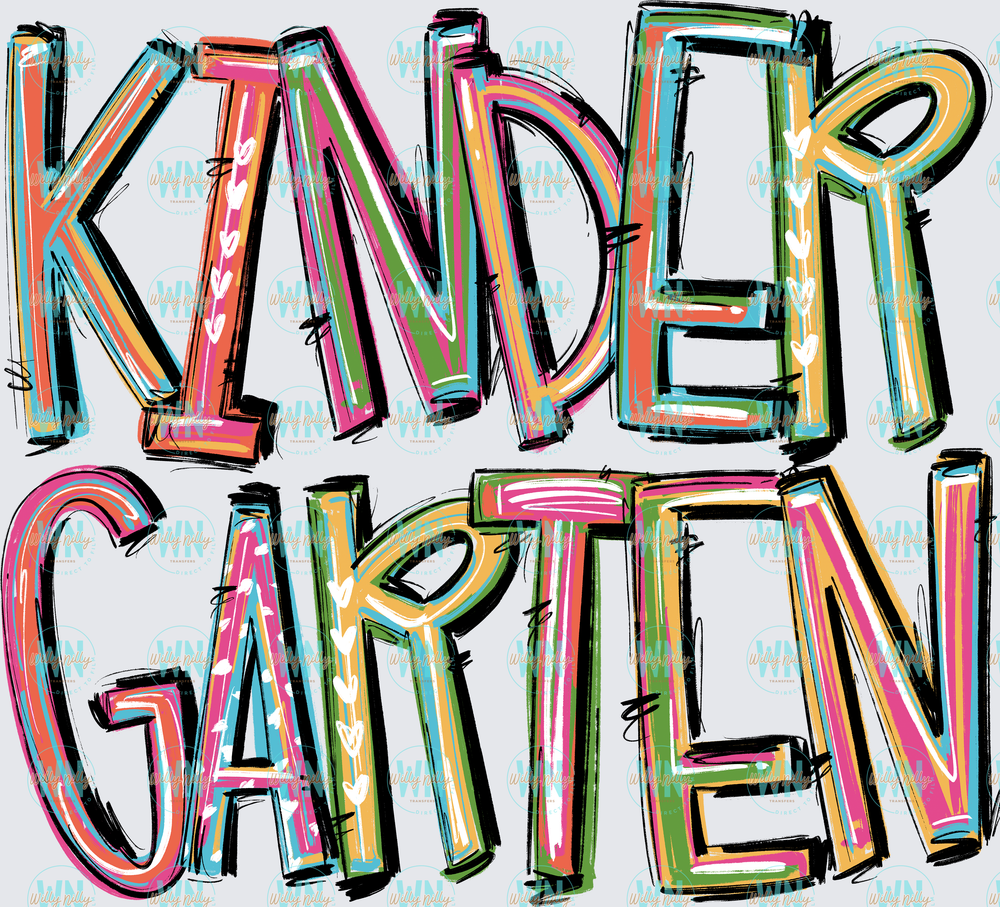 Kindergarten (pixie font)-Ready to Press DTF Transfer