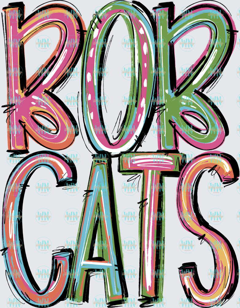 Bobcats (pixie font)-Ready to Press DTF Transfer