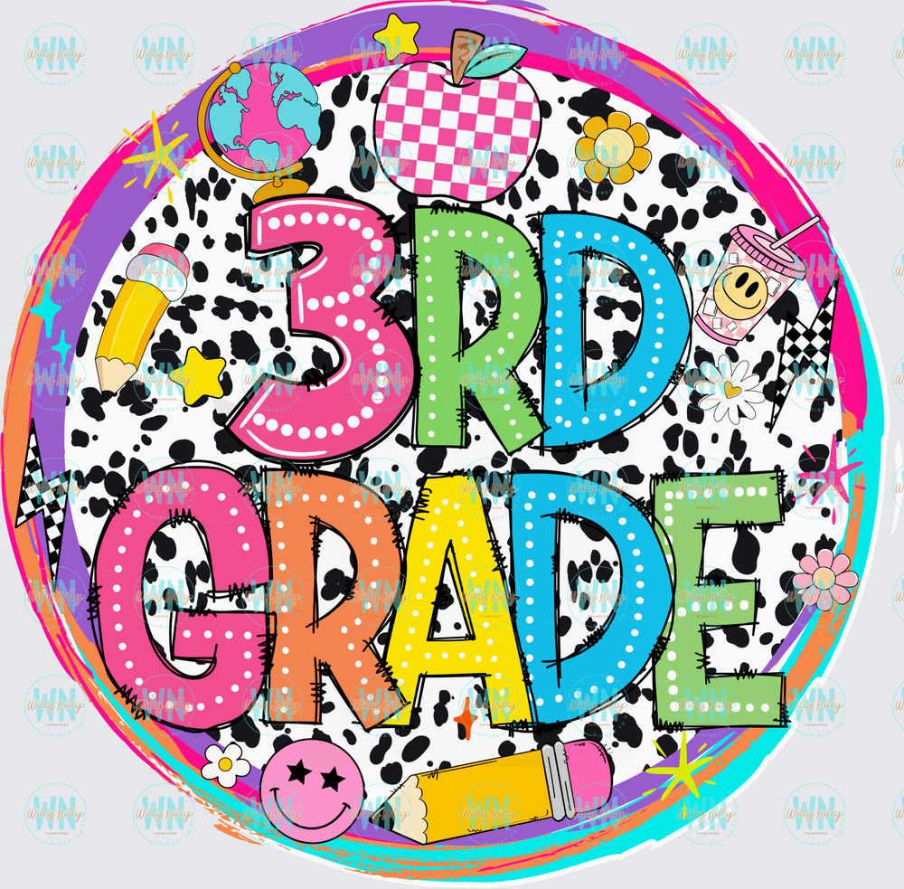 Cute 3rd Grade-Ready to Press DTF Transfer