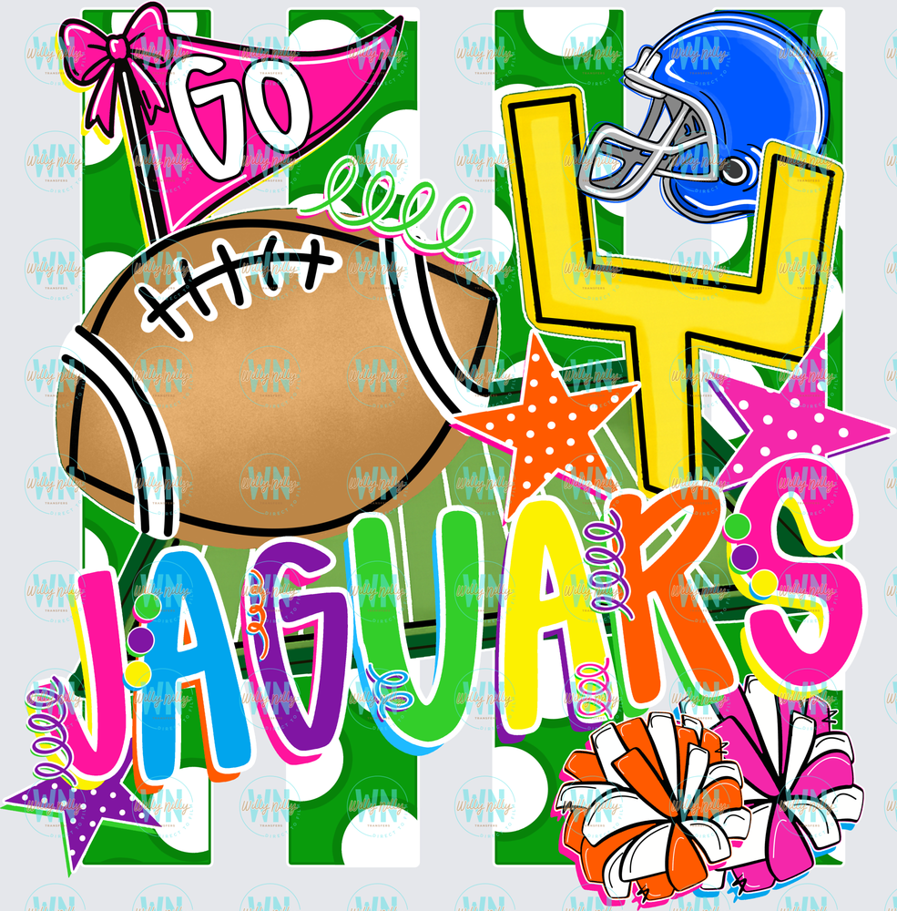 Go Jaguars-Ready to Press DTF Transfer
