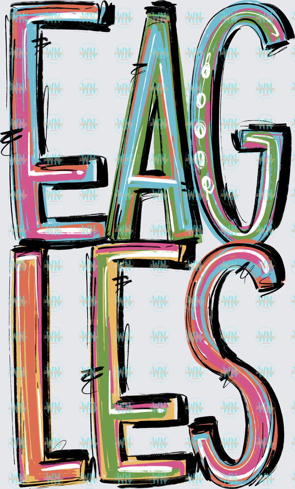 Eagles (pixie font)-Ready to Press DTF Transfer