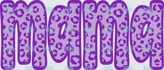 Mama purple cheetah lace