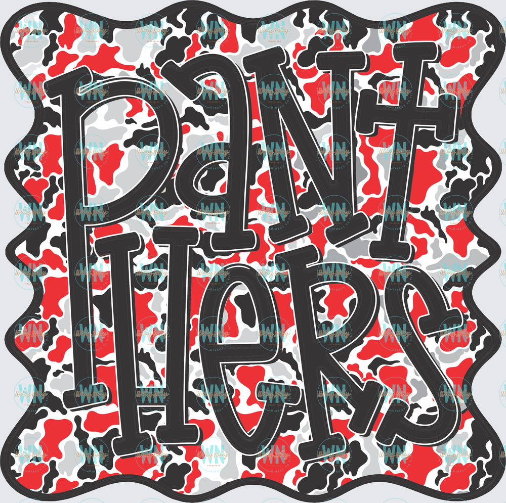 Panthers (cute and camo)-Ready to Press DTF Transfer