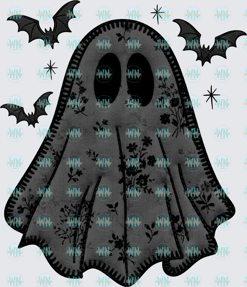 Black Velvet Ghost-Ready to Press DTF Transfer