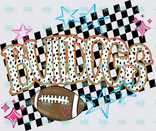 Bulldogs (checkered and stars)-Ready to Press DTF Transfer