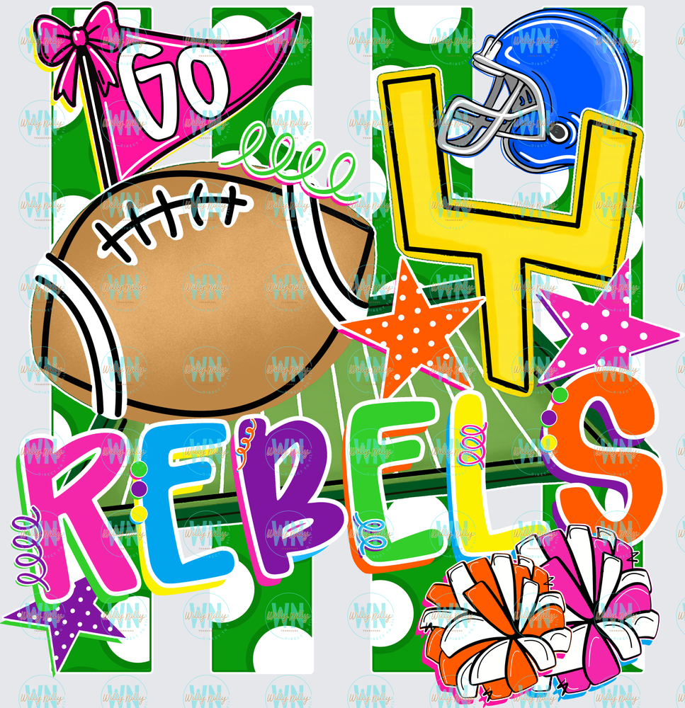 Go Rebels-Ready to Press DTF Transfer
