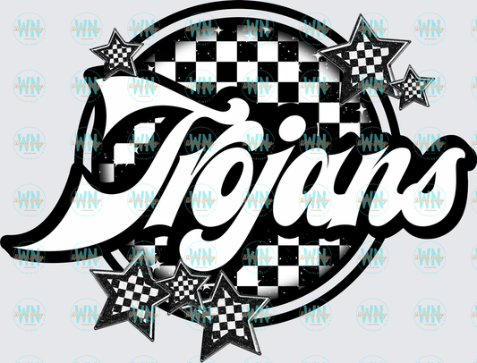 Trojans (checkered)-Ready to Press DTF Transfer