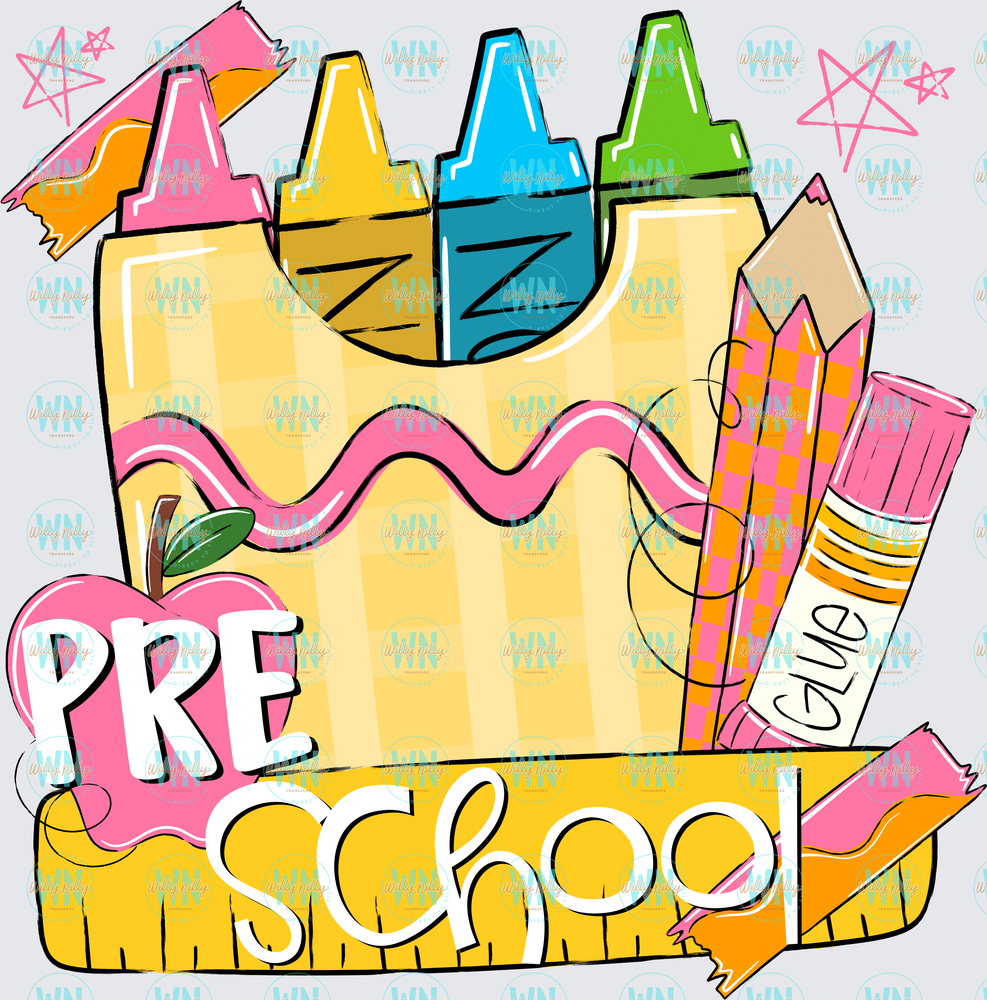 Pre School (pink)-Ready to Press DTF Transfer