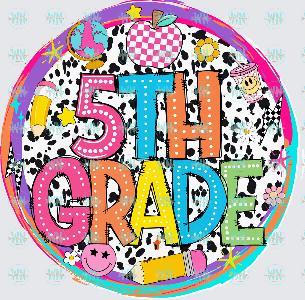 Cute 5th Grade-Ready to Press DTF Transfer