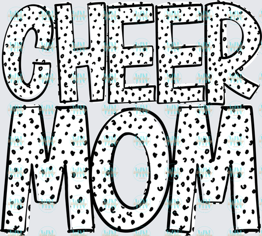 Cheer Mom (polka dots)-Ready to Press DTF Transfer