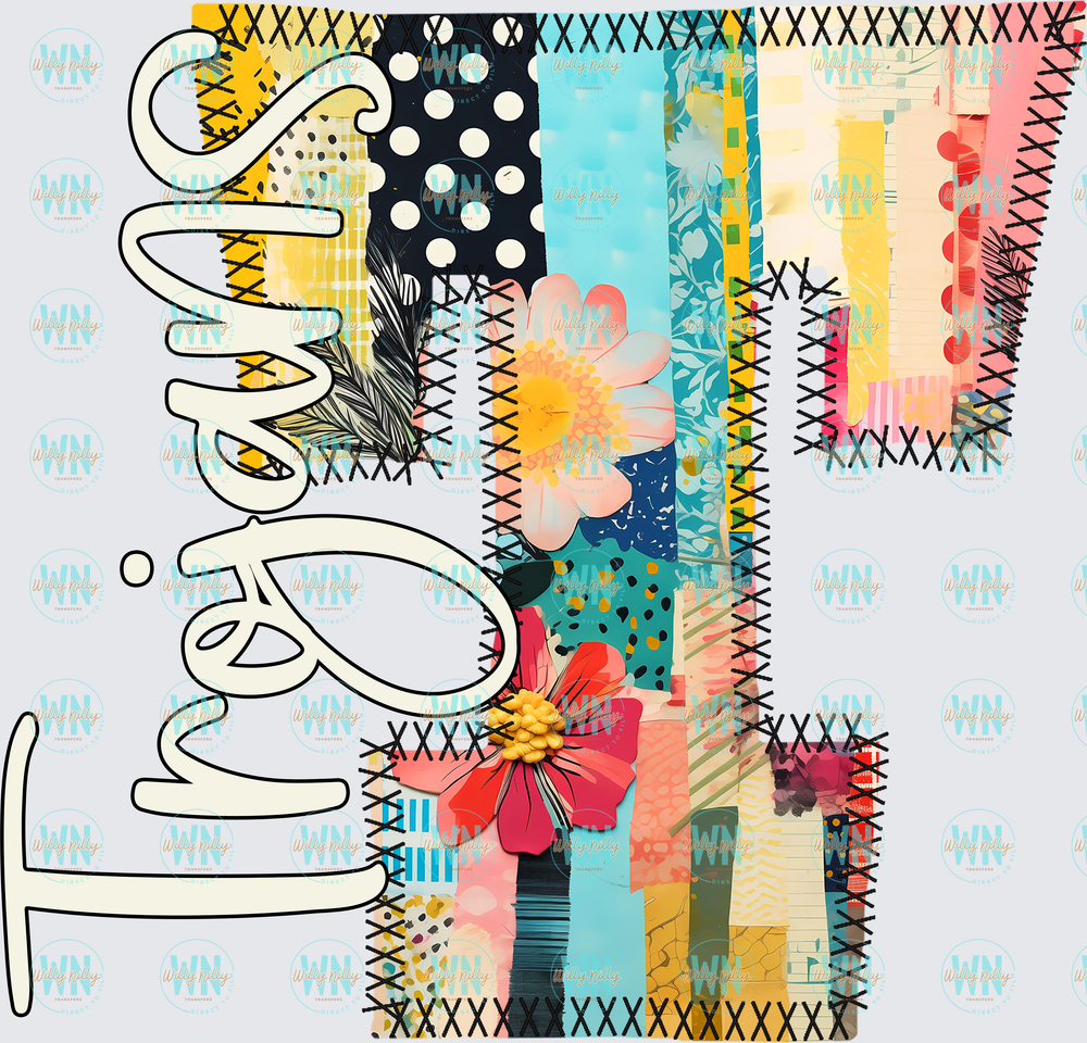 Applique Trojans-Ready to Press DTF Transfer