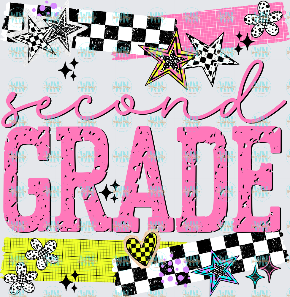 Second Grade (stars)-Ready to Press DTF Transfer