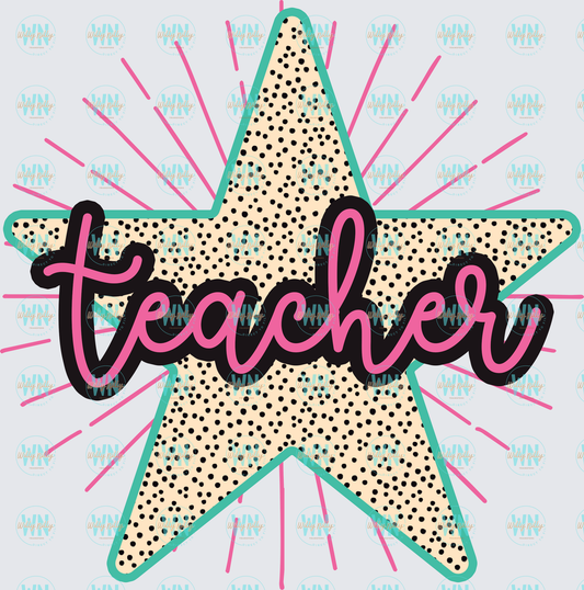 Teacher (star)-Ready to Press DTF Transfer