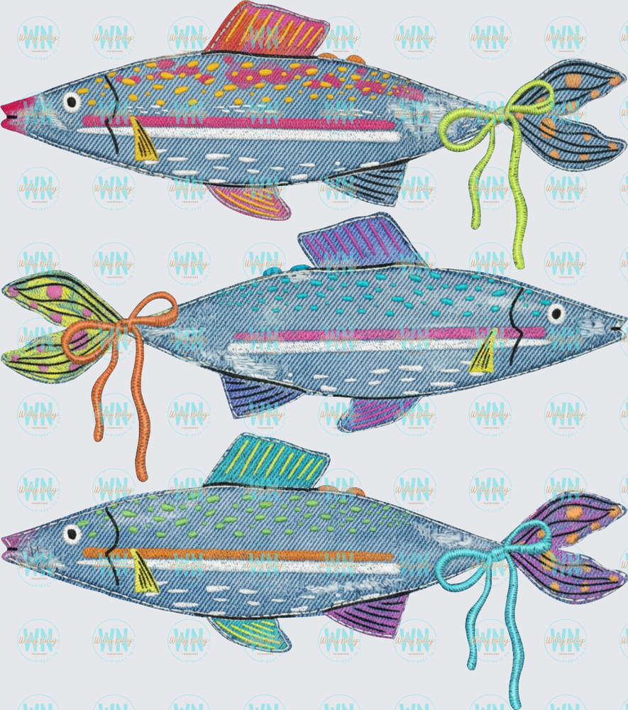 Denim Fish-Ready to Press DTF Transfer