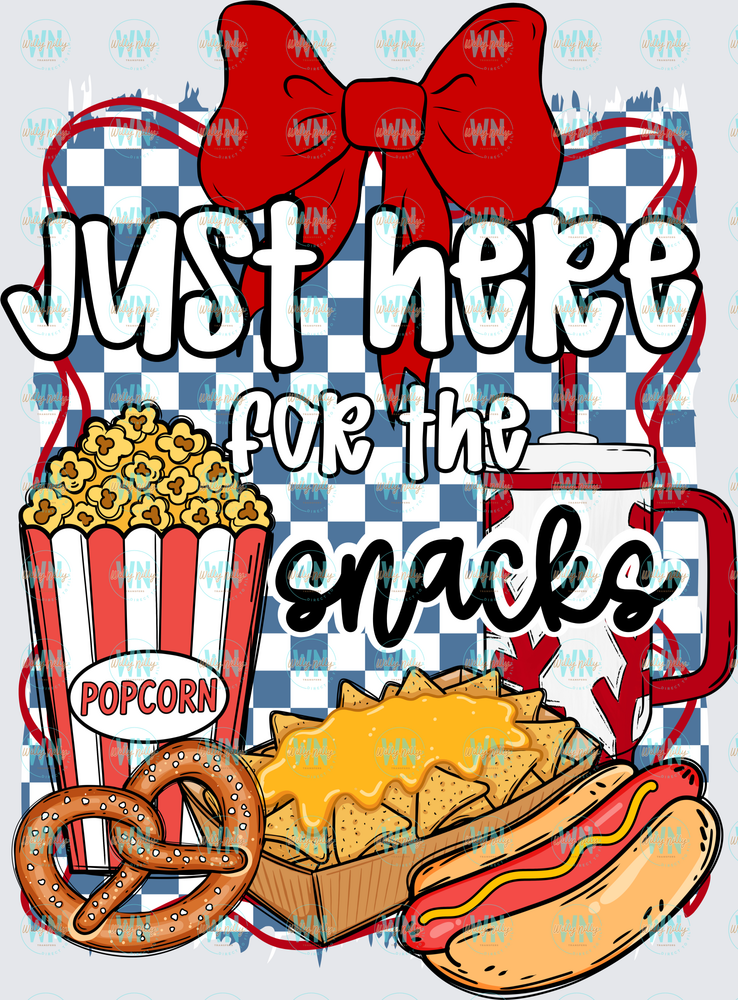 Just Here For the Snacks-Ready to Press DTF Transfer