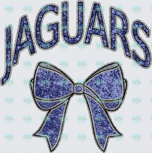 Jaguars Glitter Bow-Ready to Press DTF Transfer
