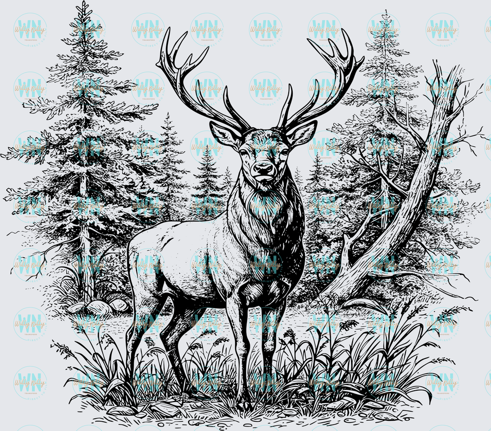 Deer Portrait-Ready to Press DTF Transfer