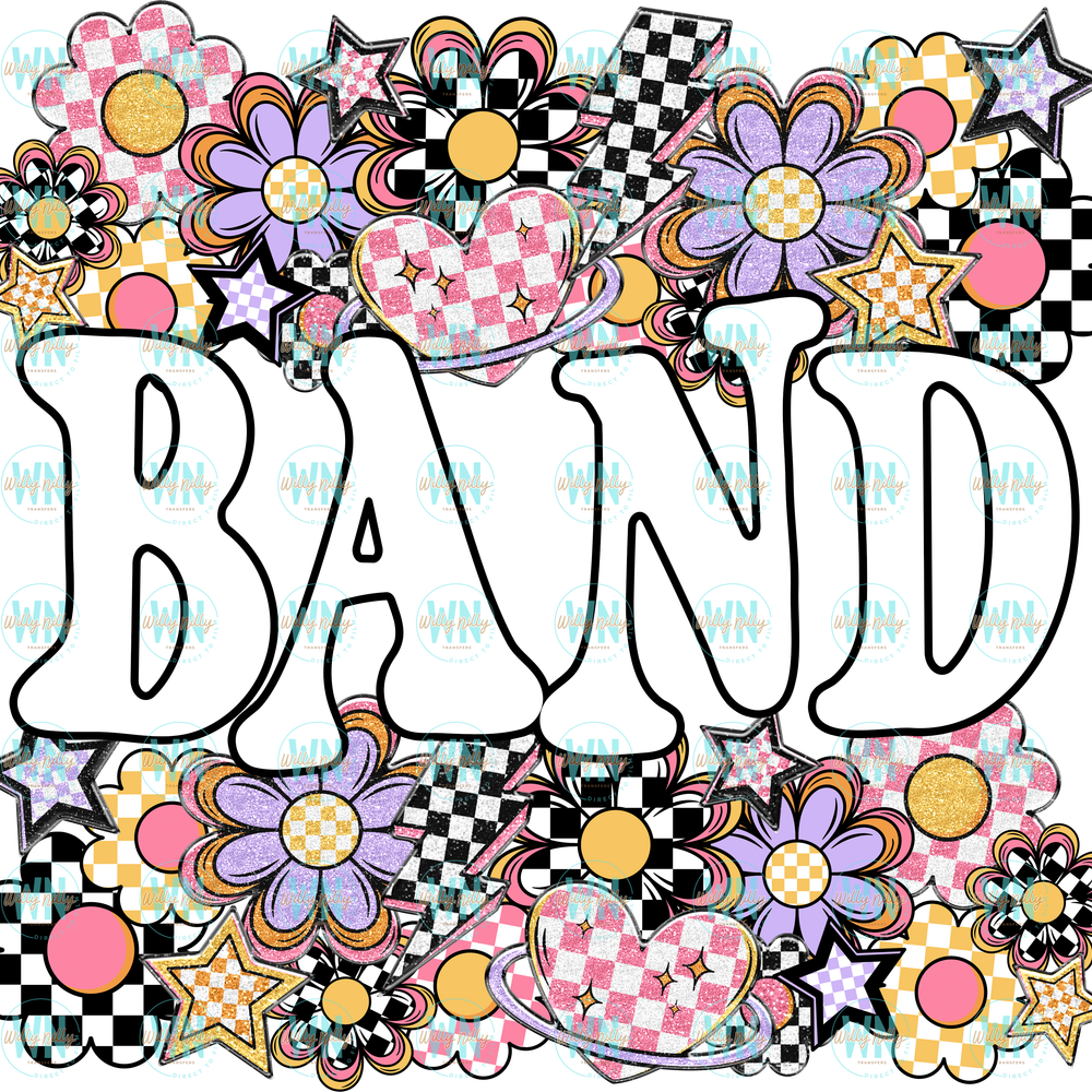 Funky Flowers Words BAND