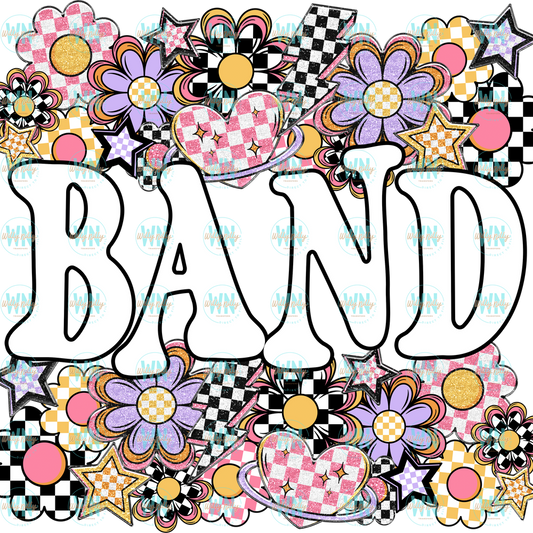 Funky Flowers Words BAND