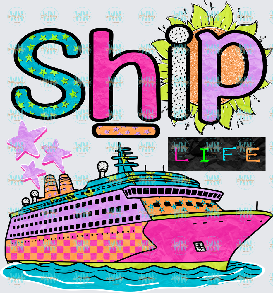 Ship Life-Ready to Press DTF Transfer