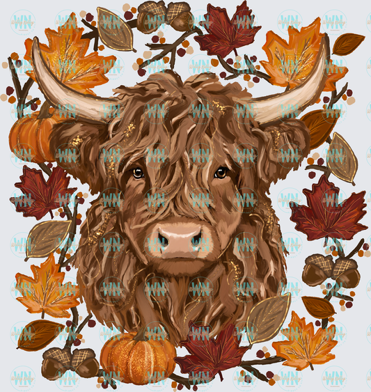 Fall Cow-Ready to Press DTF Transfer