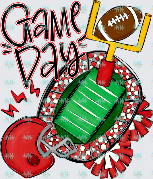 Game Day (red)-Ready to Press DTF Transfer