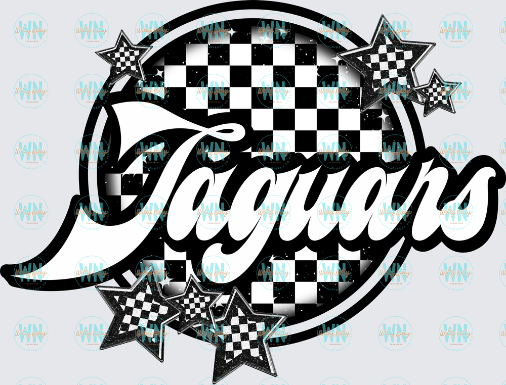 Jaguars (checkered)-Ready to Press DTF Transfer