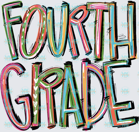 Fourth Grade (pixie font)-Ready to Press DTF Transfer