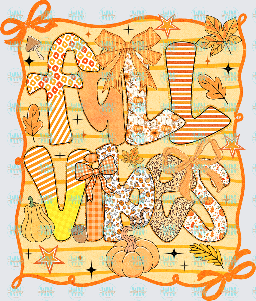 Fall Vibes (with background)-Ready to Press DTF Transfer