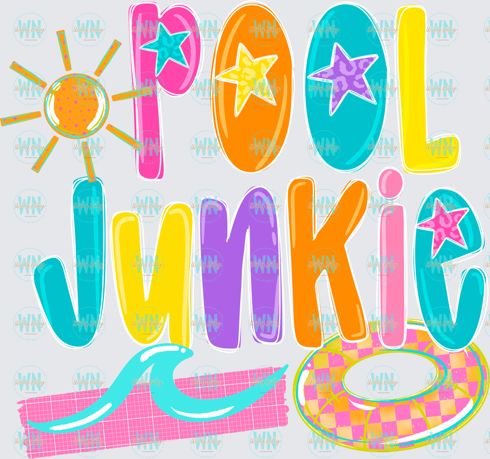 Pool Junkie-Ready to Press DTF Transfer