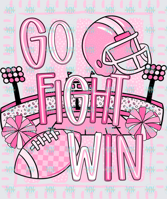 Go Fight Win Pink Out (stadium)-Ready to Press DTF Transfer